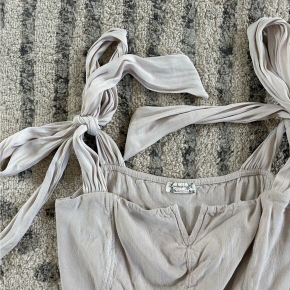 Free People tie top bodysuit - Picture 2 of 6